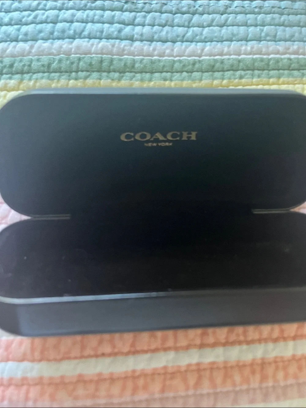COACH Black Leather Sunglasses Case